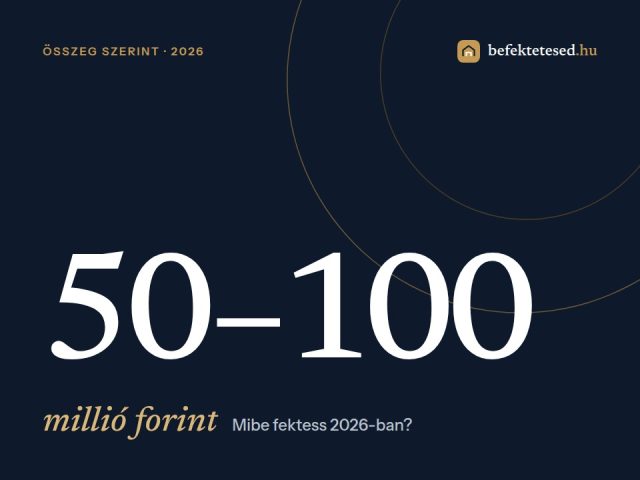 Mibe fektess 50-100 millió forintot 2026-ban? – A legjobb lehetőségek